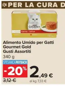 Carrefour Alimento Umido per Gatti Gourmet Gold Gusti Assortiti offerta