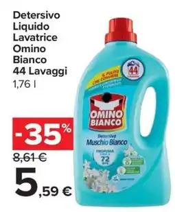Carrefour Detersivo Liquido Lavatrice Omino Bianco 44 Lavaggi offerta