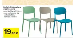 Carrefour Sedia in Polipropilene mod Spotorno offerta
