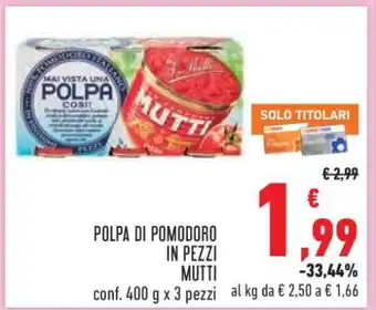 Conad Polpa di Pomodoro in Pezzi Mutti offerta