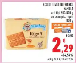 Conad Biscotti Mulino Bianco Barilla offerta