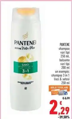 Conad PANTENE shampoo vari tipi offerta