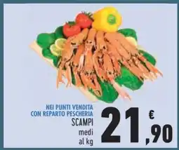 Conad SCAMPI medi offerta