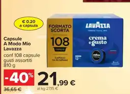 Carrefour Capsule A Modo Mio Lavazza offerta