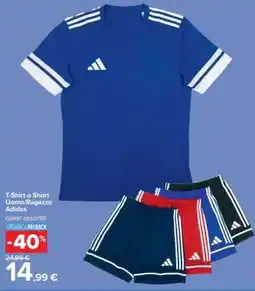 Carrefour T-Shirt o Short Uomo/Ragazzo Adidas offerta