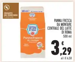 Conad Panna Fresca da Montare Centrale del Latte di Roma offerta