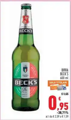 Conad Birra Beck's offerta