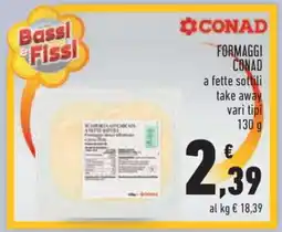 Conad FORMAGGI CONAD offerta
