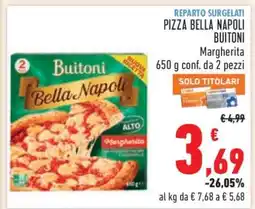 Conad Pizza Bella Napoli Buitoni offerta