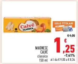 Conad MAIONESE CALVÈ classica 150 ml offerta