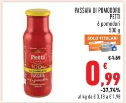 Conad Passata di Pomodoro Petti offerta