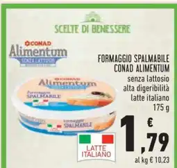 Conad Formaggio Spalmabile Conad Alimentum offerta