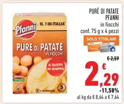 Conad PURÈ DI PATATE PFANNI offerta