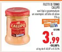 Conad Filetti di Tonno Callipo offerta