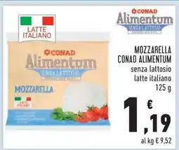Conad MOZZARELLA CONAD ALIMENTUM offerta