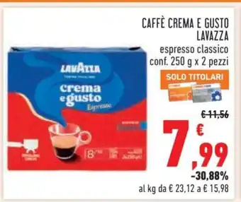 Conad CAFFÈ CREMA E GUSTO LAVAZZA offerta