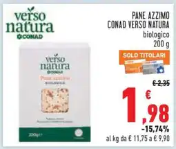 Conad PANE AZZIMO CONAD VERSO NATURA offerta