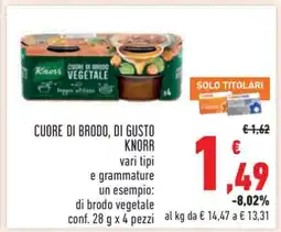 Conad CUORE DI BRODO, DI GUSTO KNORR offerta