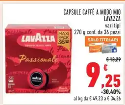 Conad CAPSULE CAFFÈ A MODO MIO LAVAZZA offerta