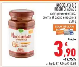 Conad Nocciolata Bio Rigoni di Asiago offerta