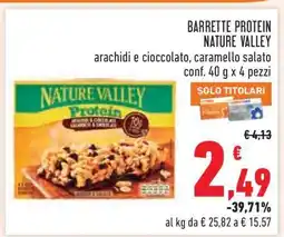 Conad Barrette Protein Nature Valley offerta