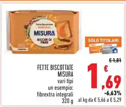 Conad Fette Biscottate Misura offerta
