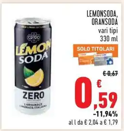 Conad LEMONSODA, ORANSODA offerta
