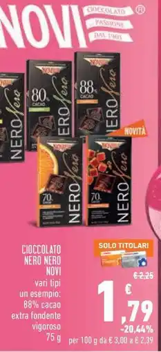 Conad Cioccolato Nero Nero Novi offerta