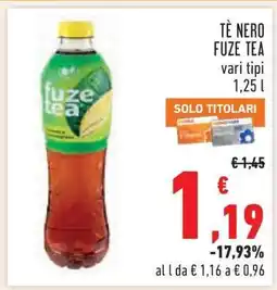 Conad Tè Nero Fuze Tea offerta