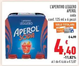 Conad L'APERITIVO LEGGERO APEROL offerta