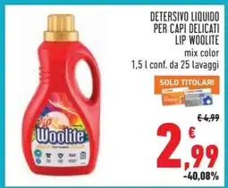 Conad Detersivo Liquido per Capi Delicati Lip Woolite offerta