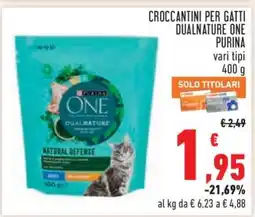 Conad CROCCANTINI PER GATTI DUALNATURE ONE PURINA offerta