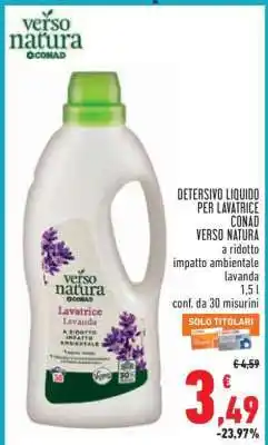 Conad Detersivo Liquido per Lavatrice Conad Verso Natura offerta