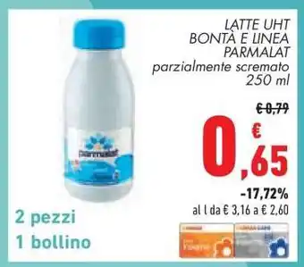 LATTE UHT BONTÀ E LINEA PARMALAT