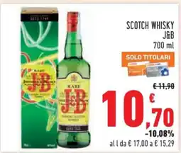 Conad SCOTCH WHISKY J&B offerta