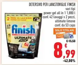 Conad Detersivo per Lavastoviglie Finish offerta