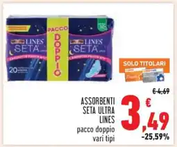 Conad Assorbenti Seta Ultra Lines offerta