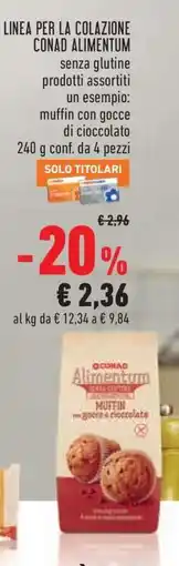 Conad CONAD ALIMENTUM Muffin offerta