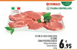 Conad Fettine di collo senza osso di suino offerta