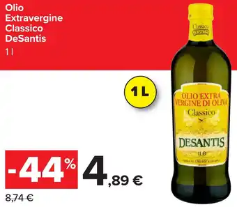 Carrefour Olio Extravergine Classico DeSantis offerta