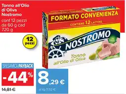 Carrefour Tonno all'Olio di Oliva Nostromo offerta