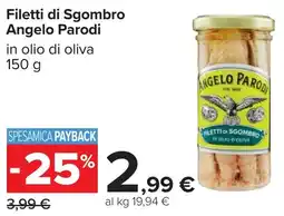 Carrefour Filetti di Sgombro Angelo Parodi offerta