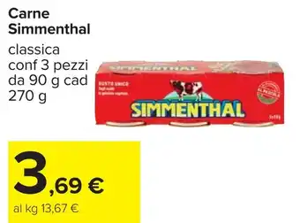 Carrefour Carne Simmenthal offerta