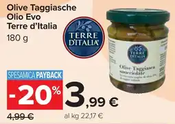 Carrefour Olive Taggiasche Olio Evo Terre d'Italia offerta
