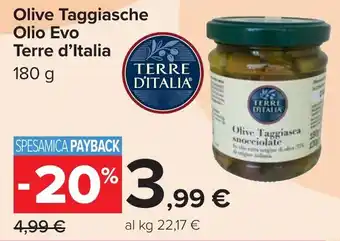 Carrefour Olive Taggiasche Olio Evo Terre d'Italia offerta