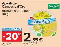 Carrefour Aperifette Camoscio d'Oro offerta