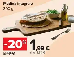 Carrefour Piadina integrale offerta