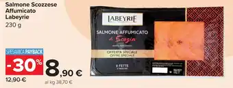 Carrefour Salmone Scozzese Affumicato Labeyrie offerta