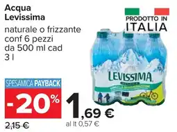 Carrefour Acqua Levissima offerta