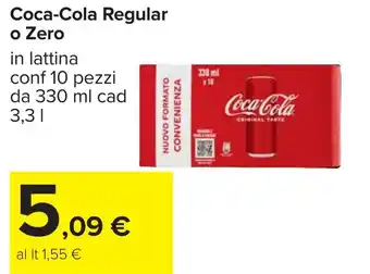 Carrefour Coca-Cola Regular o Zero offerta